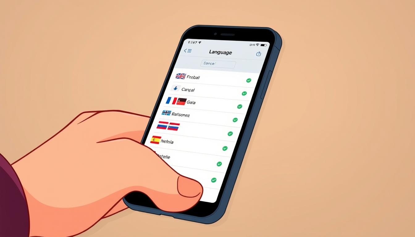 Smartphone language settings