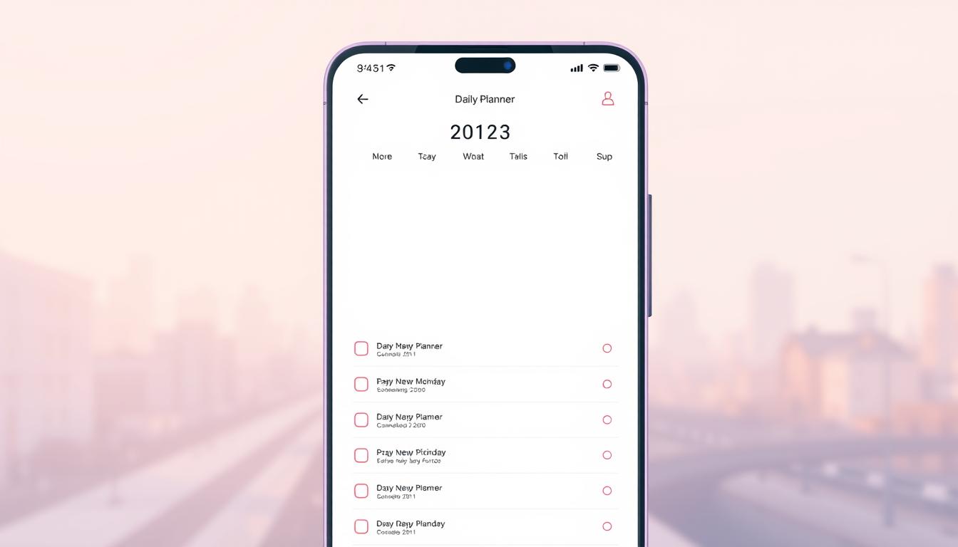 daily planner app interface