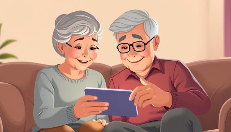seniors using tablet