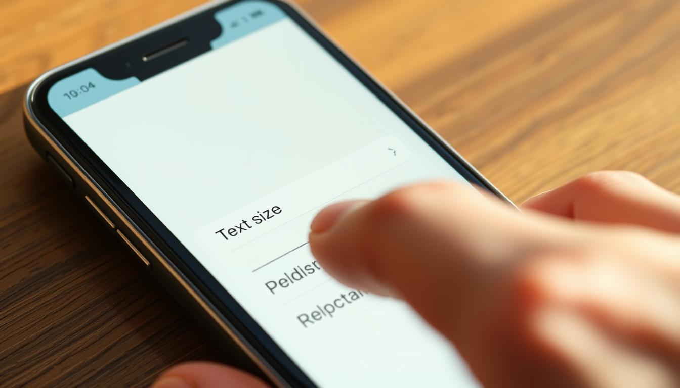 smartphone text size adjustment for seniors