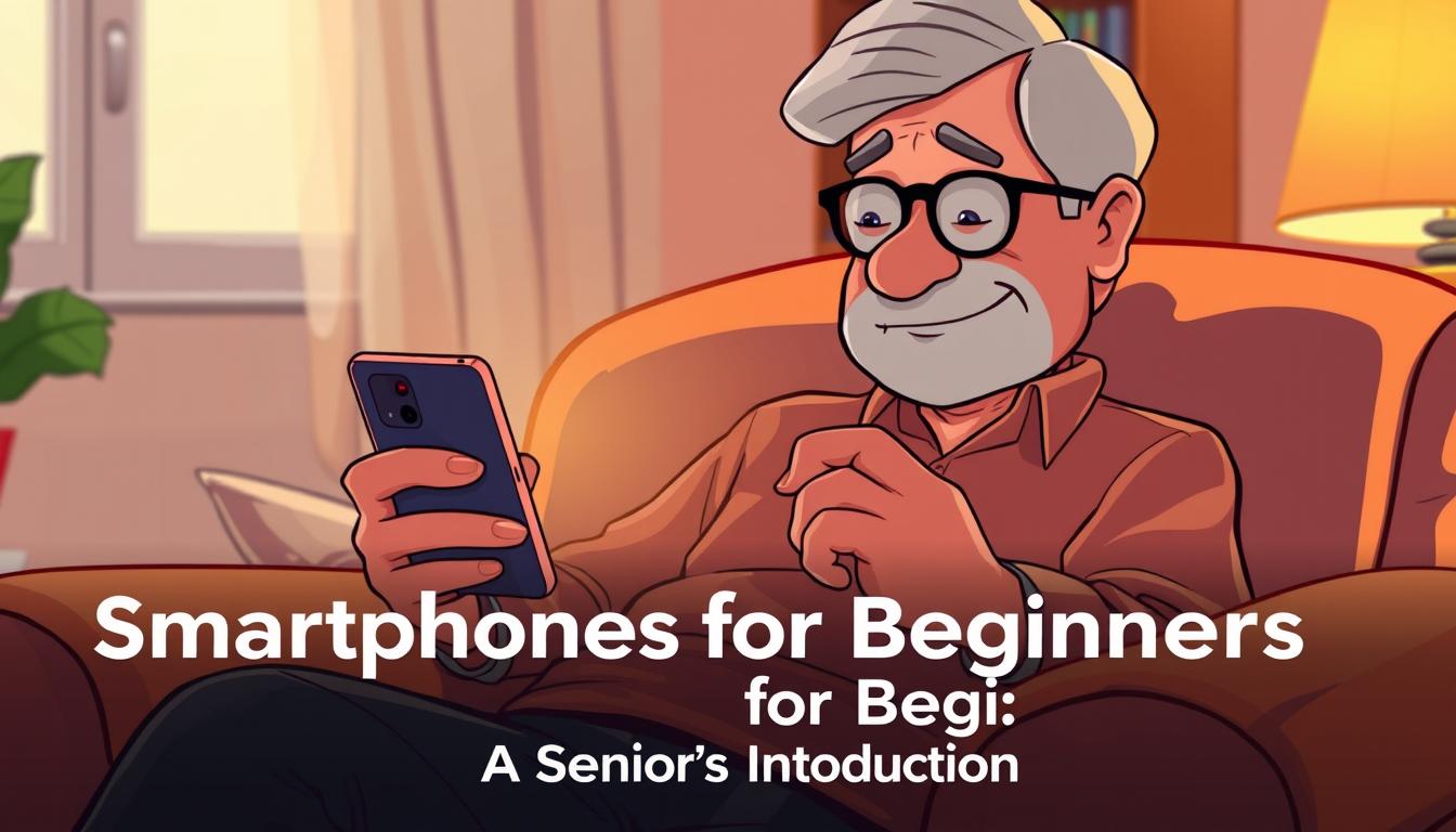 senior using smartphone