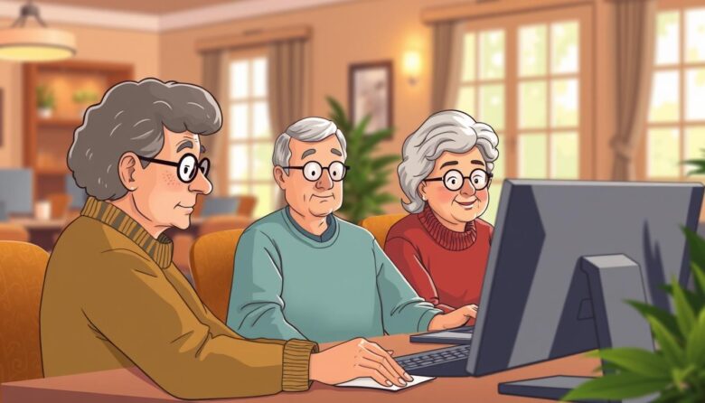 seniors using email