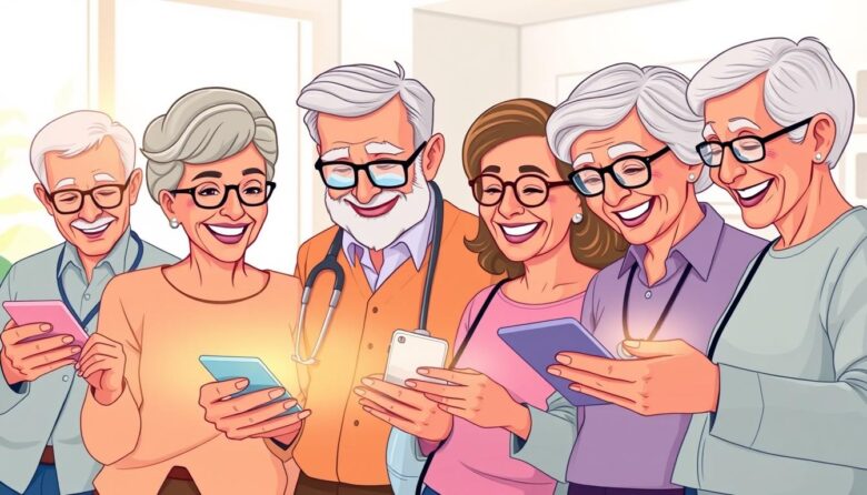 seniors using health apps