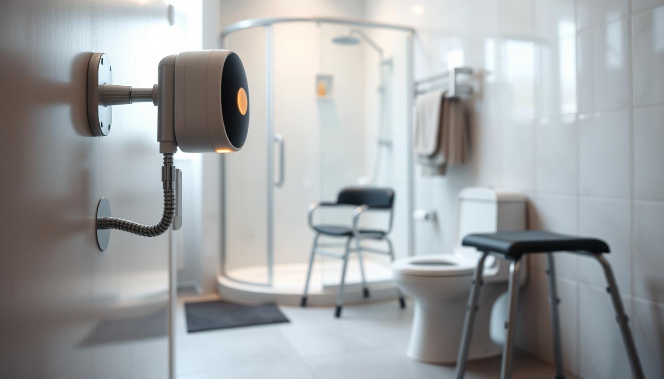 bathroom fall sensor setup