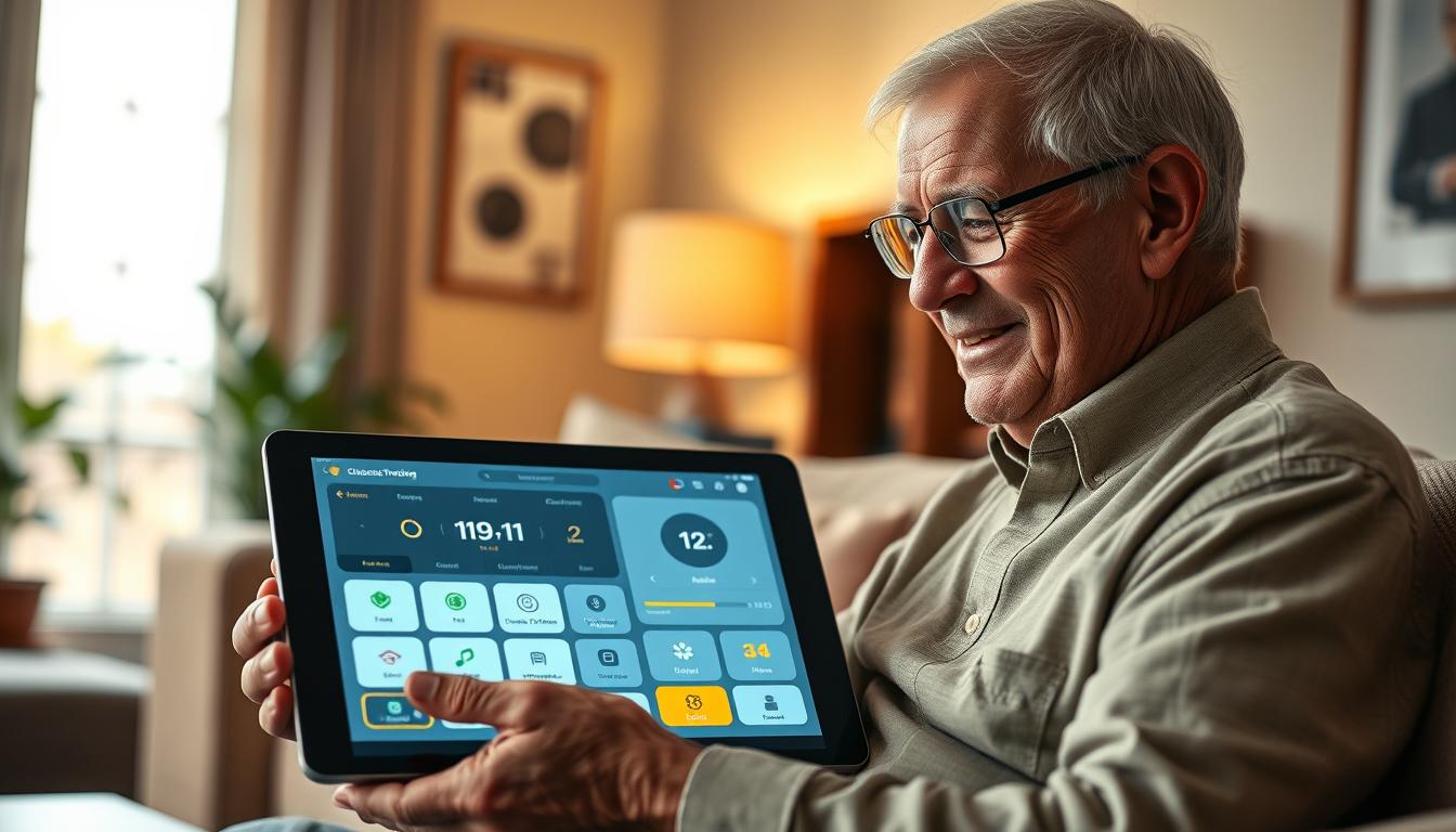 glucose tracking app for low vision seniors