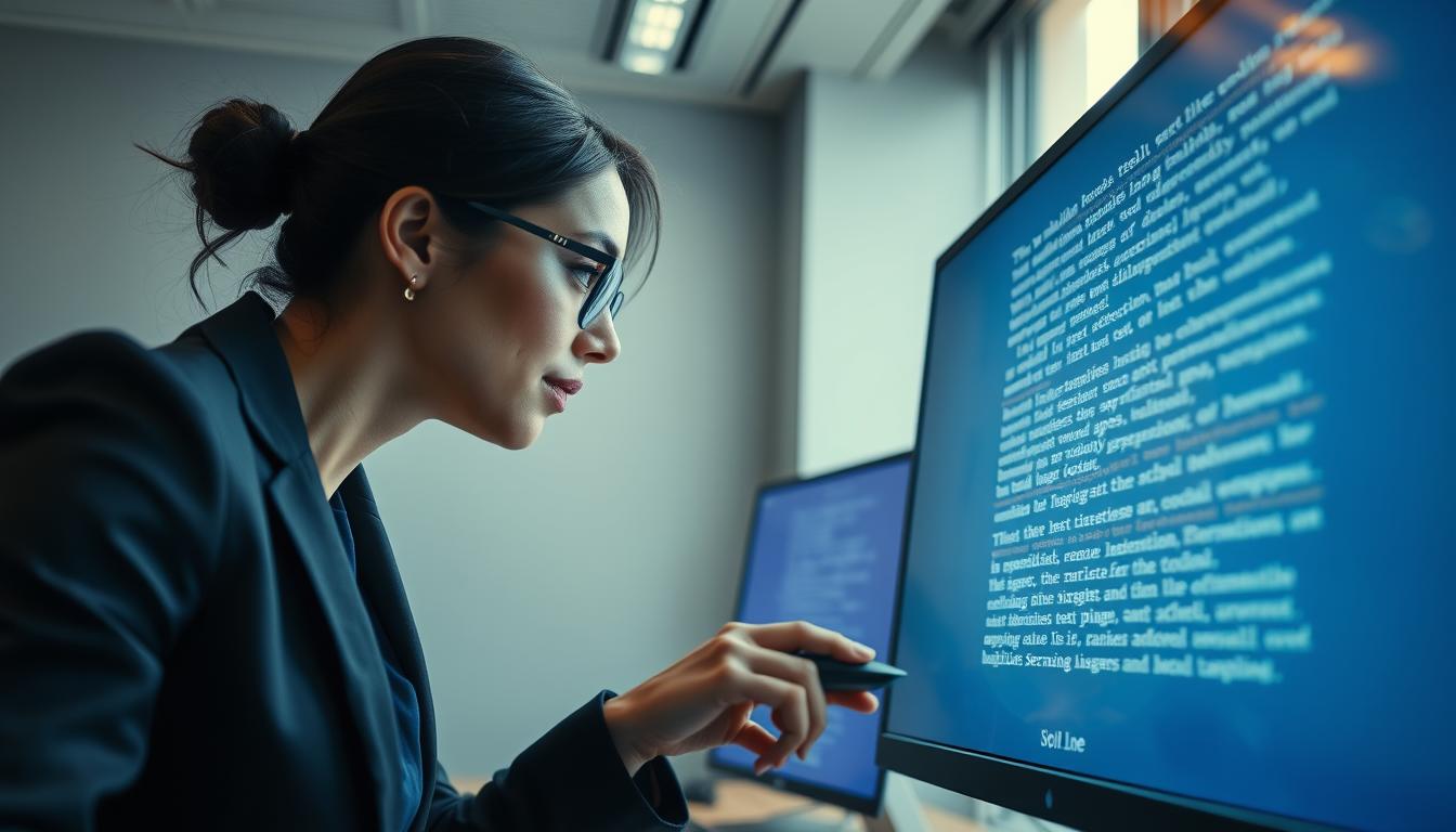 adjusting text size for better screen visibility